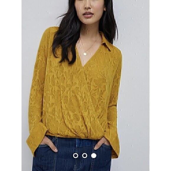 NWOT Anthropologie Maeve Fall Feminine Cottagecore Floral Burnout Wrap Top Sz. S - Picture 3 of 15